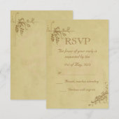 Vintage Wedding RSVP Kaartje (Voorkant / Achterkant)