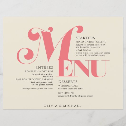 Vintage Wedding Salmon Pink Cream (Voorkant)