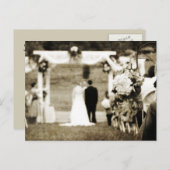 Vintage Wedding Save the Date Aankondigingskaart (Voorkant / Achterkant)