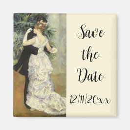 Vintage Wedding Save the Date, City Dance, Renoir Magneet