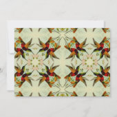 Vintage Wedding Save the Date Hummingbird Flowers (Achterkant)