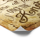 Vintage Wedding Seating Sign Poster (Hoek)