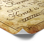 Vintage Wedding Seating Sign Poster (Hoek)