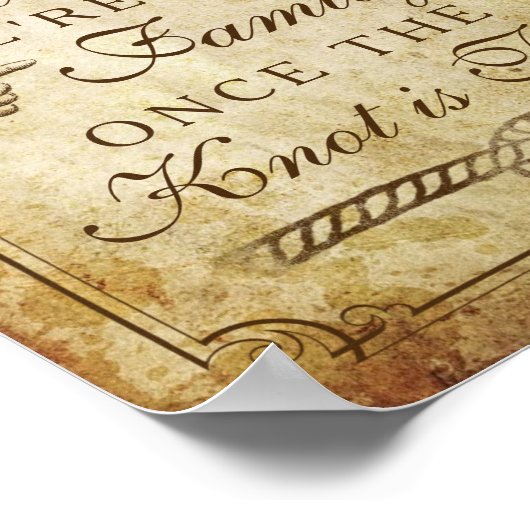 Vintage Wedding Seating Sign Poster (Hoek)