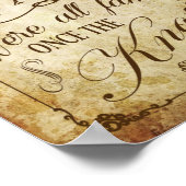 Vintage Wedding Seating Sign Poster (Hoek)