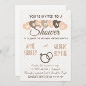 Vintage Wedding Shower Couples Shower Uitnodiging (Voorkant / Achterkant)