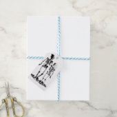 Vintage Wedding Skeleton Couple Cadeaulabel (Met Touw)
