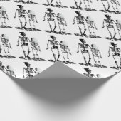 Vintage Wedding Skeleton Couple Cadeaupapier (Hoek)