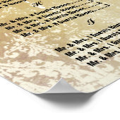 Vintage Wedding Special Event Guest Seating Chart Poster (Hoek)