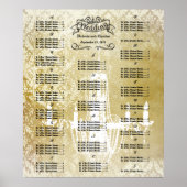 Vintage Wedding Special Event Guest Seating Chart Poster (Voorkant)