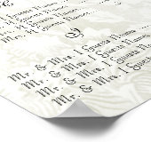 Vintage Wedding Special Event Guest Seating Chart Poster (Hoek)