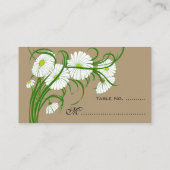 Vintage Wedding Table Numbers Gerber Daisy Flowers Plaatskaartje (Achterkant)