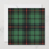 Vintage Wedding, Tartan Davidson Modern Pattern Kaart (Achterkant)