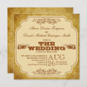 Vintage Wedding Theater Production Kaart (Voorkant / Achterkant)