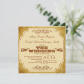 Vintage Wedding Theater Production Kaart (Staand voorkant)