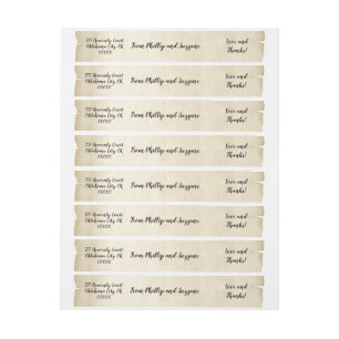 Vintage Wedding Theme Aged Parchment Bedankt