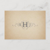 Vintage Wedding Ticket Driving Directions Informatiekaartje (Achterkant)