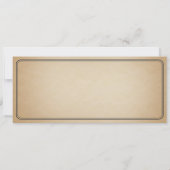 Vintage Wedding Ticket II Punchout Custom 1 Kaart (Achterkant)