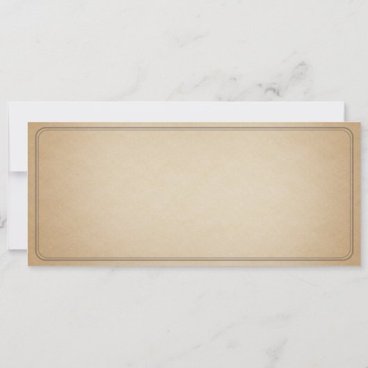 Vintage Wedding Ticket II Punchout Kaart (Achterkant)