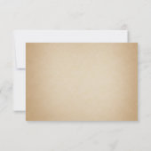 Vintage Wedding Ticket III Punchout RSVP Kaartje (Achterkant)