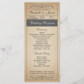 Vintage Wedding Ticket Programma Programmakaart (Voorkant)