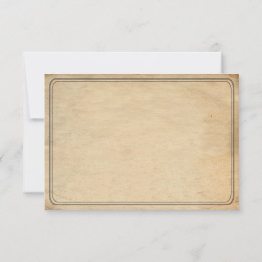 Vintage Wedding Ticket RSVP II Punchout (Achterkant)