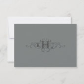 Vintage Wedding Ticket RSVP Kaartje (Achterkant)