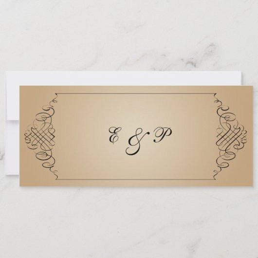 Vintage Wedding Ticket Uitnodiging (Achterkant)