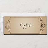 Vintage Wedding Ticket Uitnodiging (Achterkant)