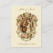 Vintage Wedding Traditionele katholieke Kaart Visitekaartje (Voorkant)