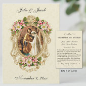 Vintage Wedding Traditionele katholieke Kaart Visitekaartje