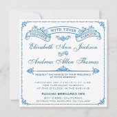 Vintage Wedding Uitnodiging (Voorkant)