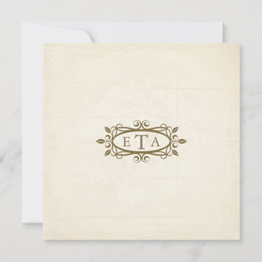 Vintage Wedding Uitnodiging (Achterkant)