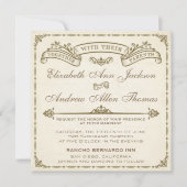 Vintage Wedding Uitnodiging (Voorkant)
