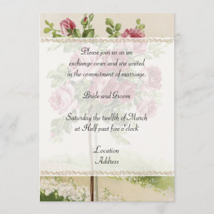 Vintage Wedding Uitnodiging