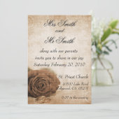 Vintage Wedding Uitnodiging (Staand voorkant)