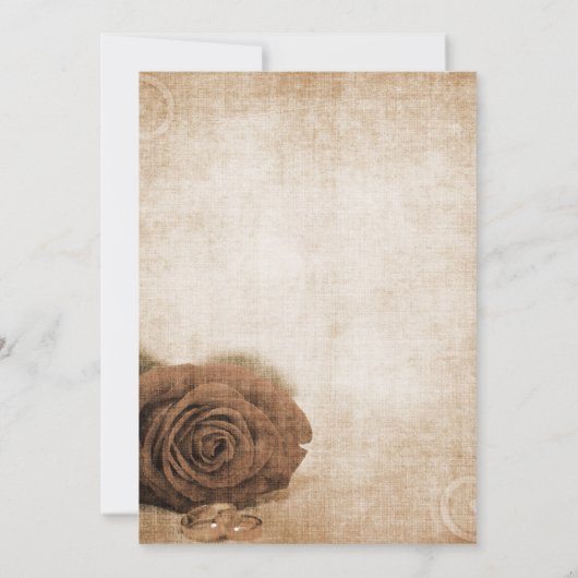 Vintage Wedding Uitnodiging (Achterkant)