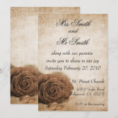 Vintage Wedding Uitnodiging (Voorkant / Achterkant)