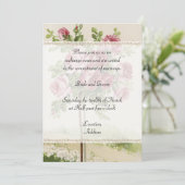Vintage Wedding Uitnodiging (Staand voorkant)