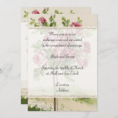 Vintage Wedding Uitnodiging (Voorkant / Achterkant)