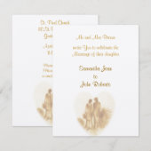 Vintage Wedding Uitnodiging (Voorkant / Achterkant)