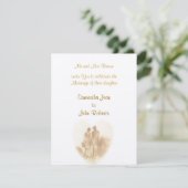 Vintage Wedding Uitnodiging (Staand voorkant)