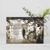 Vintage Wedding Uitnodiging (Staand voorkant)