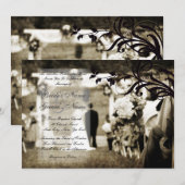 Vintage Wedding Uitnodiging (Voorkant / Achterkant)