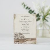 Vintage Wedding Uitnodiging Briefkaart (Staand voorkant)