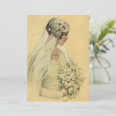 Vintage Wedding, Victoriaans Bride Bridal-portret (Staand voorkant)