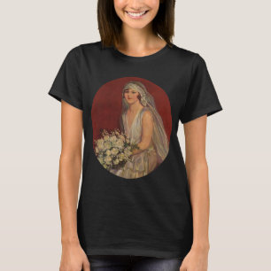 Vintage Wedding, Victoriaans Bride Bridal-portret T-shirt