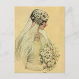Vintage Wedding, Victoriaans Bride sparen de Datum Aankondigingskaart