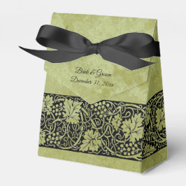 Vintage Wedding, Victoriaans druivenbladeren Bedankdoosjes