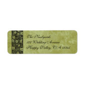 Vintage Wedding, Victoriaans druivenbladeren Etiket (Voorkant)